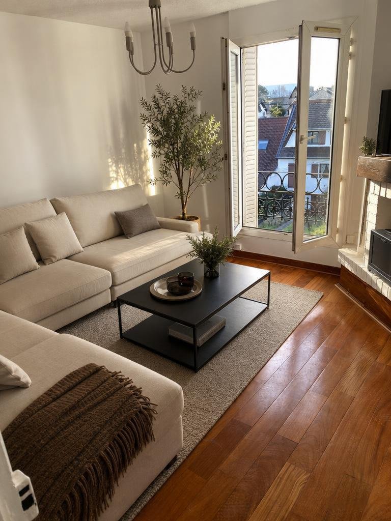 Salon après décoration — Champigny-sur-Marne
